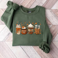 Fall Coffee Sweatshirt, Fall Sweater, Pumpkin Spice Sweatshirt, Cute Fall Sweater, Coffee Sweatshirt, Tee Print Hoodie