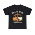 Fall For Jesus He Never Leaves Shirt Spiritual Harvest Graphic Tee Hoodie, Sweatshirt | CiraTrend.com