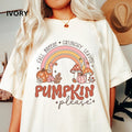Fall Rainbow Shirt, Comfort Colors Shirt, Graphics Fall Tee, Spooky Season Shirt, Womens Graphic Holiday Shirt Hoodie,...