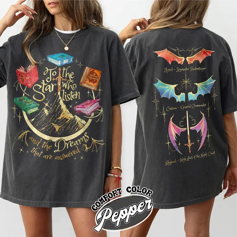 Fan Of ACOTAR Series Two Sided Shirt,Velaris Sweatshirt Acotar Velaris City Of Starlight,Rhysand Shirt,The Bat Boys...