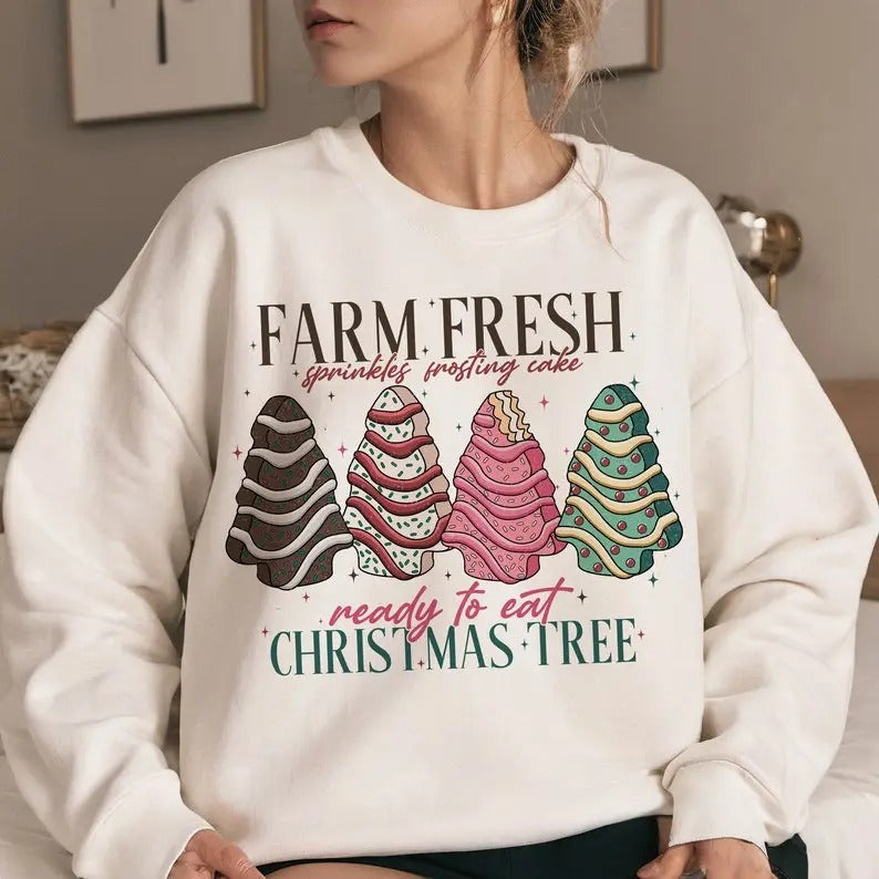 Farm Fresh Christmas Tree Sweatshirt, Merry Christmas xmas sweater T-Shirts, Hoodie | CiraTrend.com