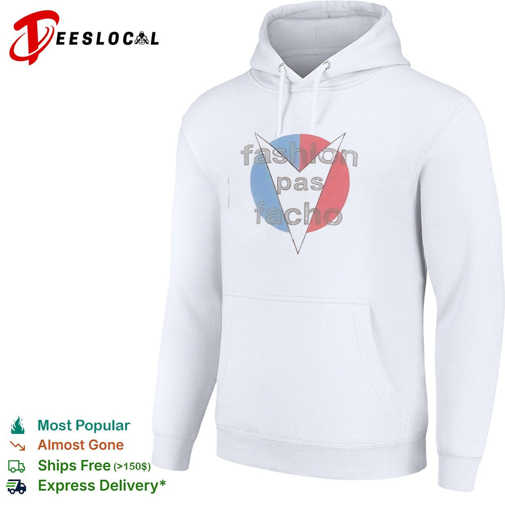 Fashion pas facho red and blue circular symbol shirt