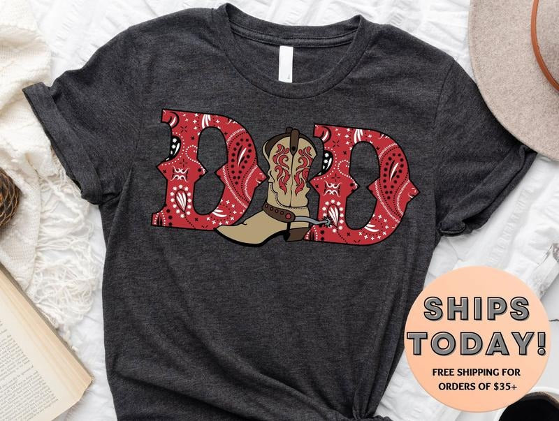 Father's Day Gifts Western Dad T Shirt Hoodie Sweater For Father's Day Father's Day Shirt Gift For Dad Cowboy Daddy Shirt...