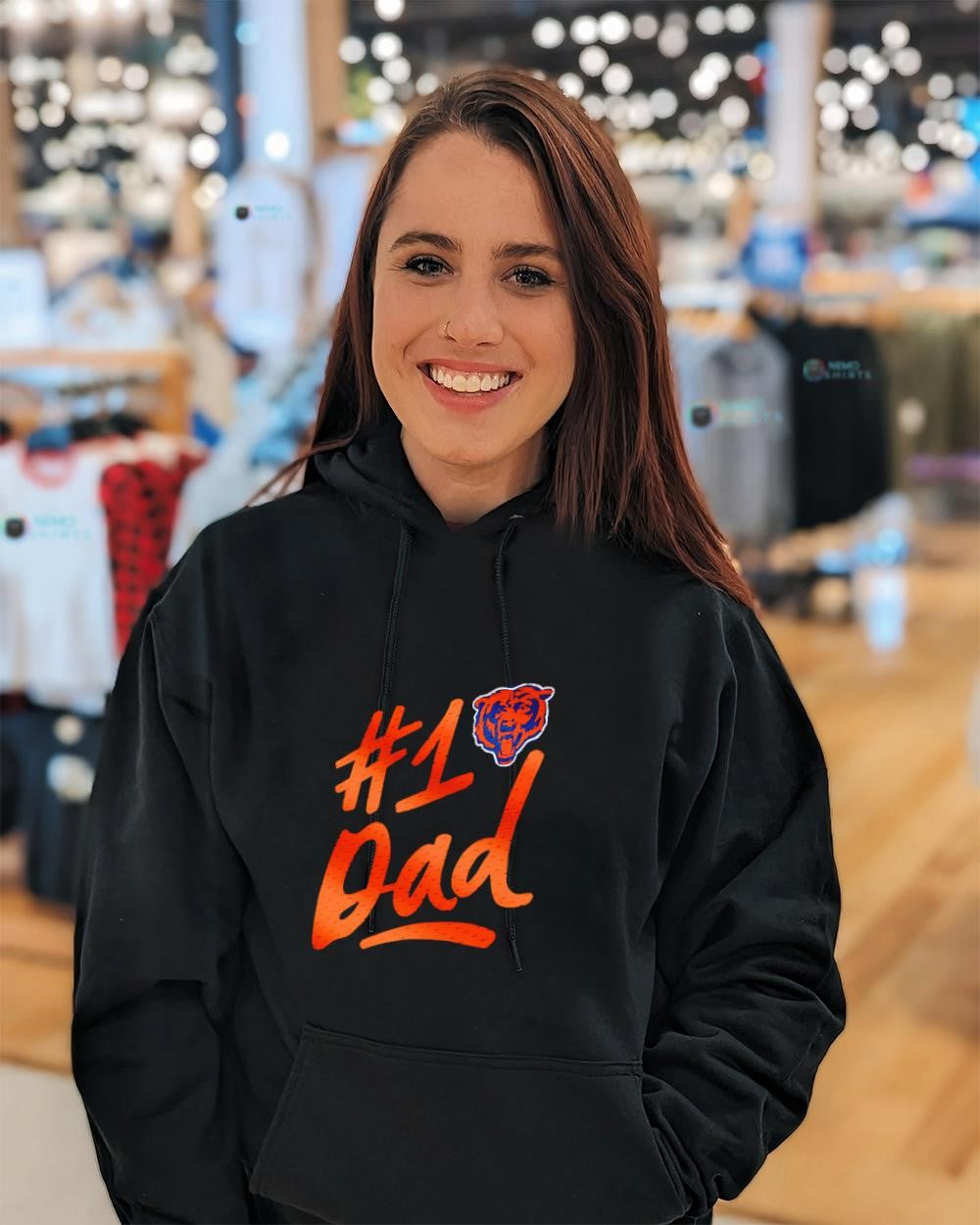 Father’s Day Chicago Bears number 1 Dad logo shirt