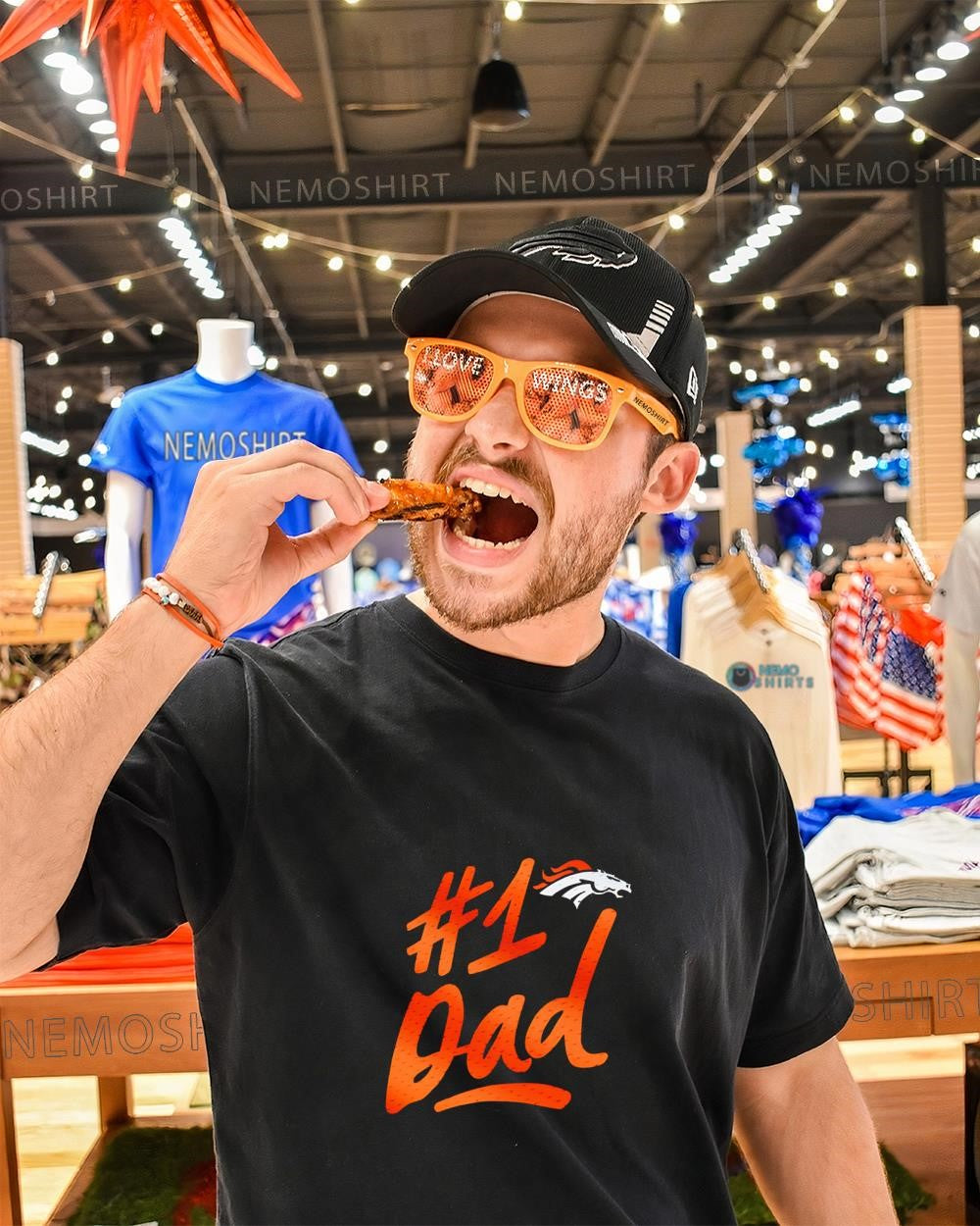 Father’s Day Denver Broncos number 1 Dad logo shirt
