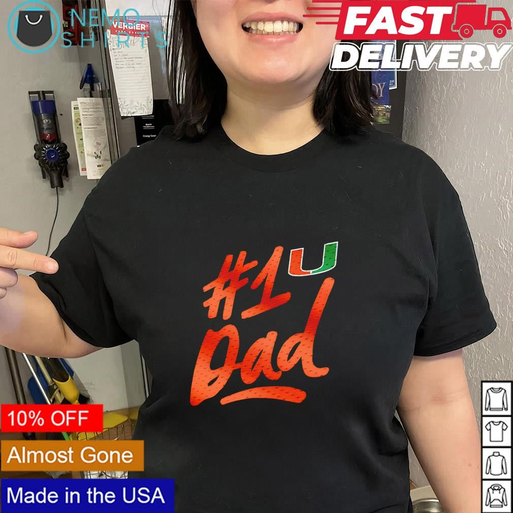 Father’s Day Miami Hurricanes number 1 Dad logo shirt