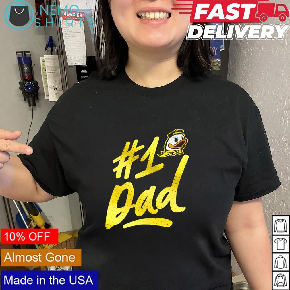 Father’s Day Oregon Ducks number 1 Dad logo shirt