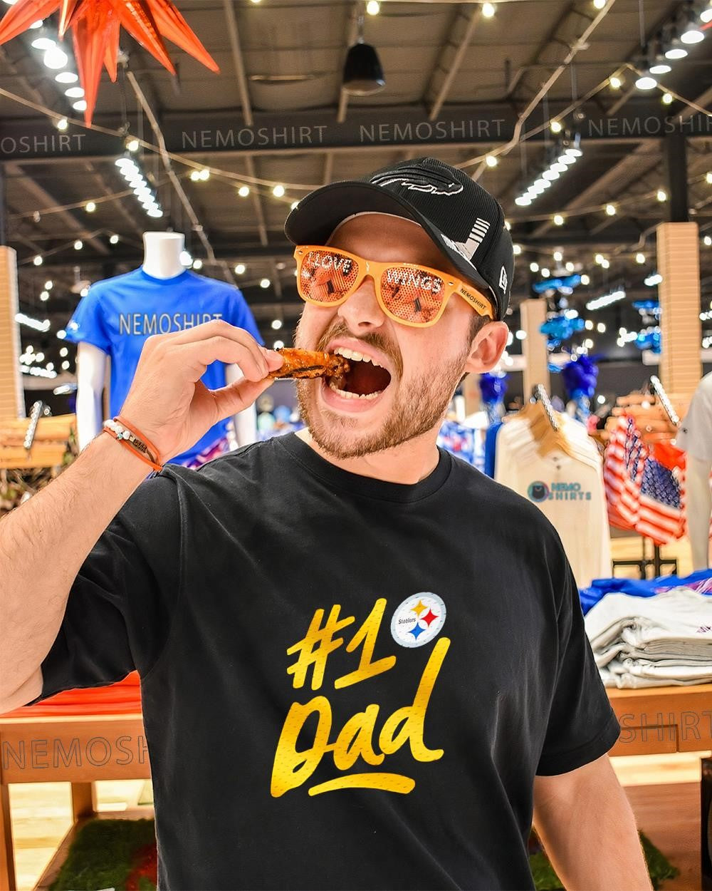 Father’s Day Pittsburgh Steelers number 1 Dad logo shirt
