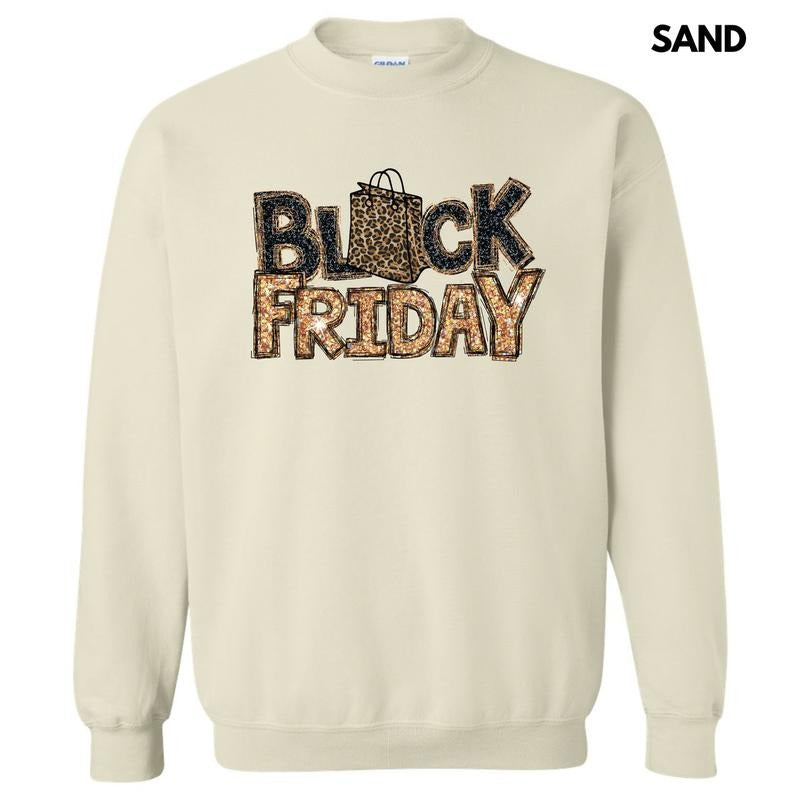 Faux Glitter Black Friday Sweatshirt 'NLB' T-Shirts, Hoodie | CiraTrend.com