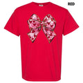 Faux Glitter Heart Bow Comfort Colors T-Shirt Hoodie, Sweatshirt | CiraTrend.com