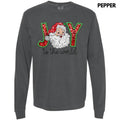 Faux Sequin Joy To The World Long Sleeve Comfort Colors T-Shirt Hoodie, Sweatshirt | CiraTrend.com