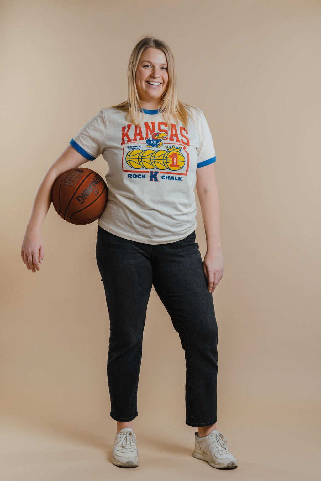Kansas Basketball 1988 Champs Ringer Tee