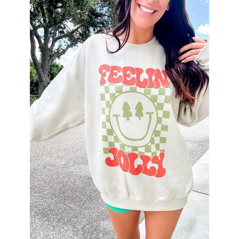 Feelin' Jolly Graphic Top T-Shirts, Hoodie, Sweatshirt | CiraTrend.com