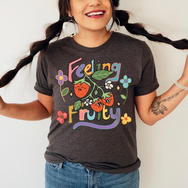 Feeling Fruity Tshirt, LGBQT Shirt, Pride Month T-Shirt, LGBT Tee, Rainbow Shirt, Retro Frog Shirt, Gay Pride Trendy...