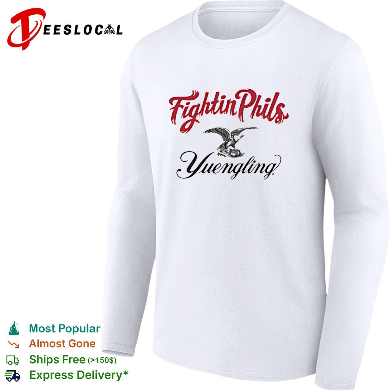 Fightin Phils Yuengling brewery eagle logo shirt