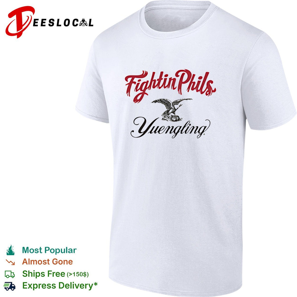 Fightin Phils Yuengling brewery eagle logo shirt