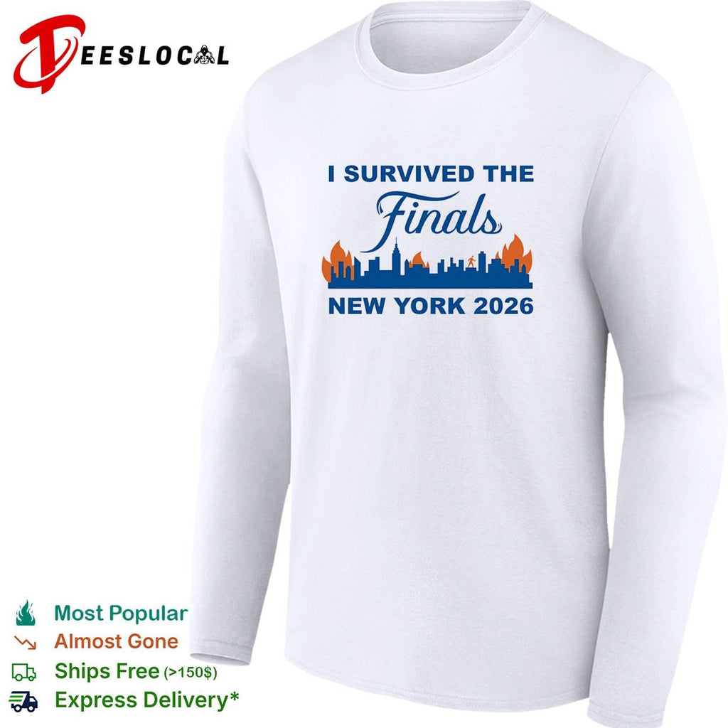 Figure walking through fire I survived the finals New York 2026 shirt