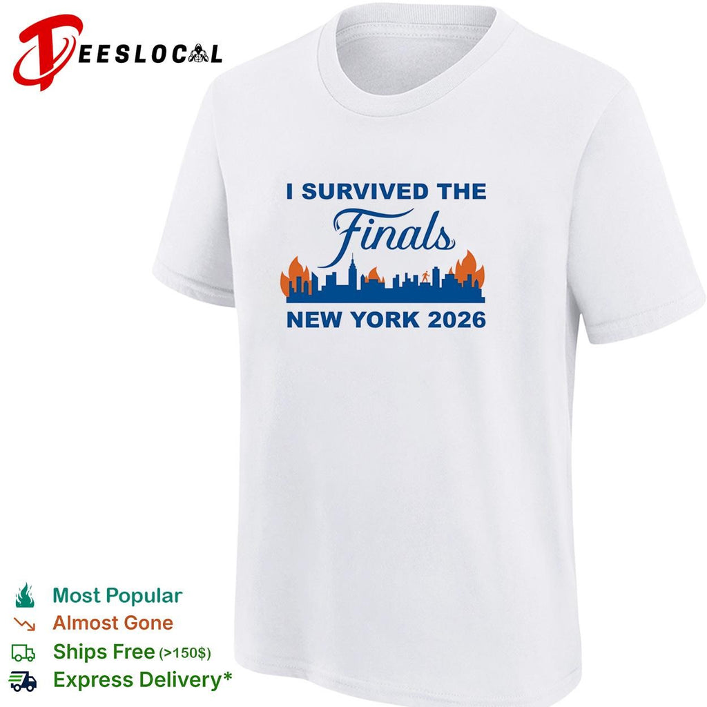 Figure walking through fire I survived the finals New York 2026 shirt