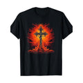 Fire on the Cross and Flame for Dark Lovers T-shirt -100% Cotton Made in USA Hoodie, Sweatshirt | CiraTrend.com