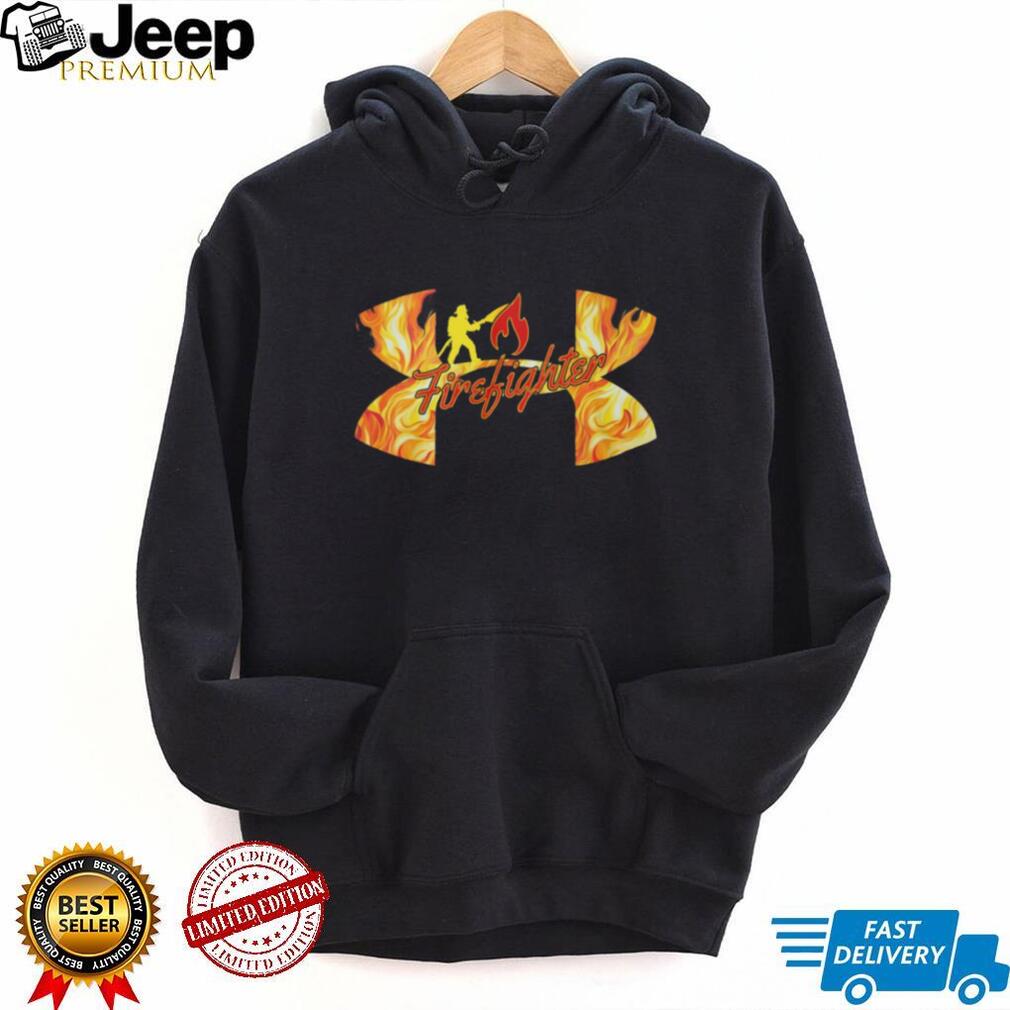 Firefighter Flame Silhouette Hero Graphic T Shirt