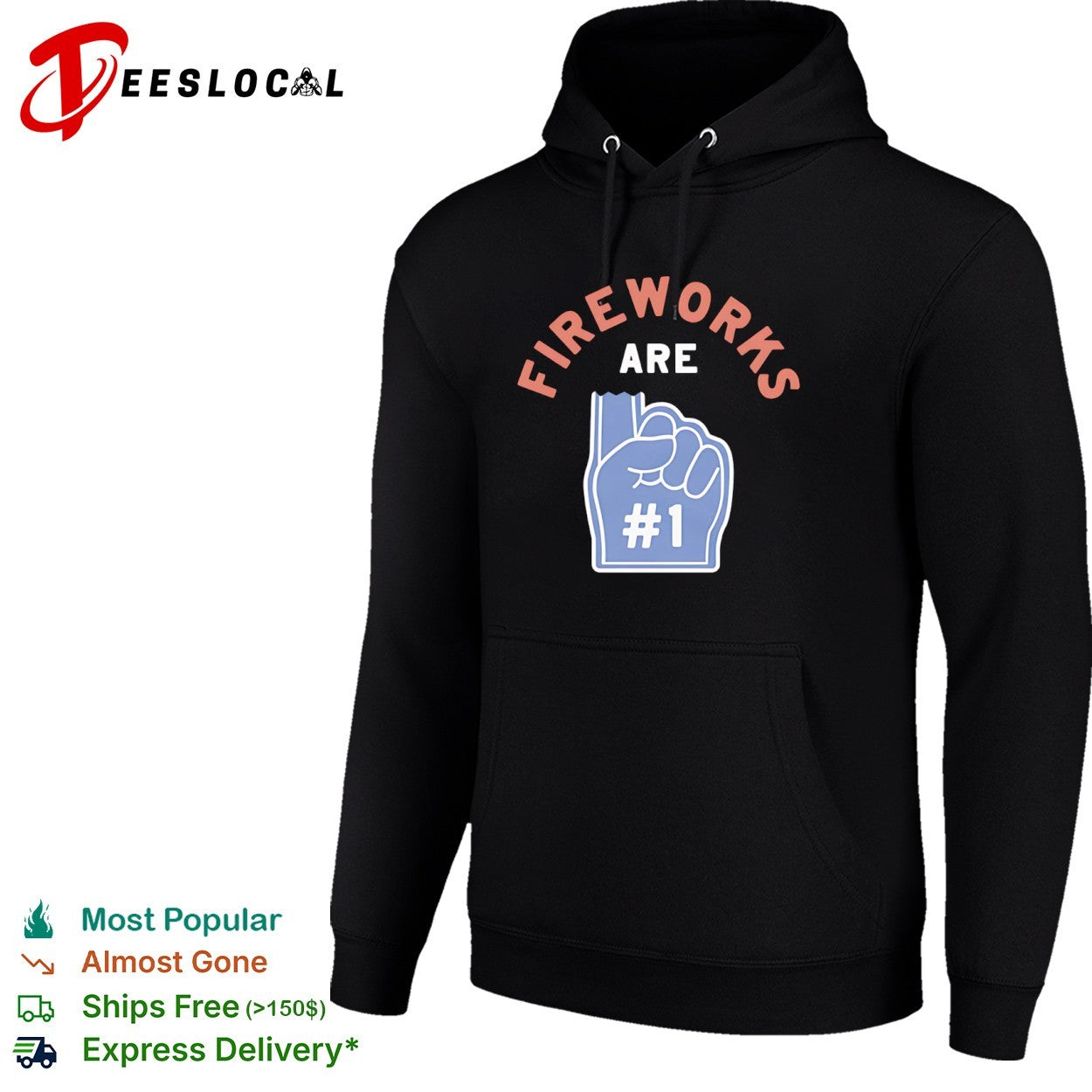Fireworks are number one foam finger shirt
