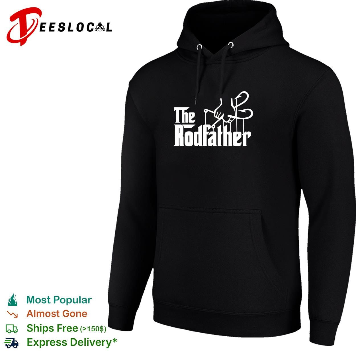 Fishing the Rodfather puppet hooks shirt