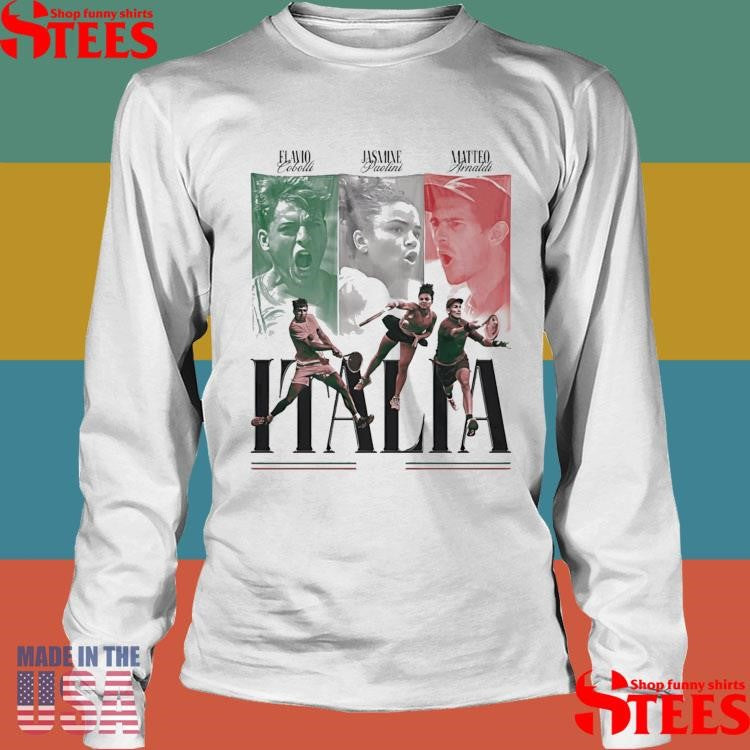 Flavio Cobolli Jasmine Paolini Matteo Arnaldi Italy Tennis Players Vintage T-Shirts