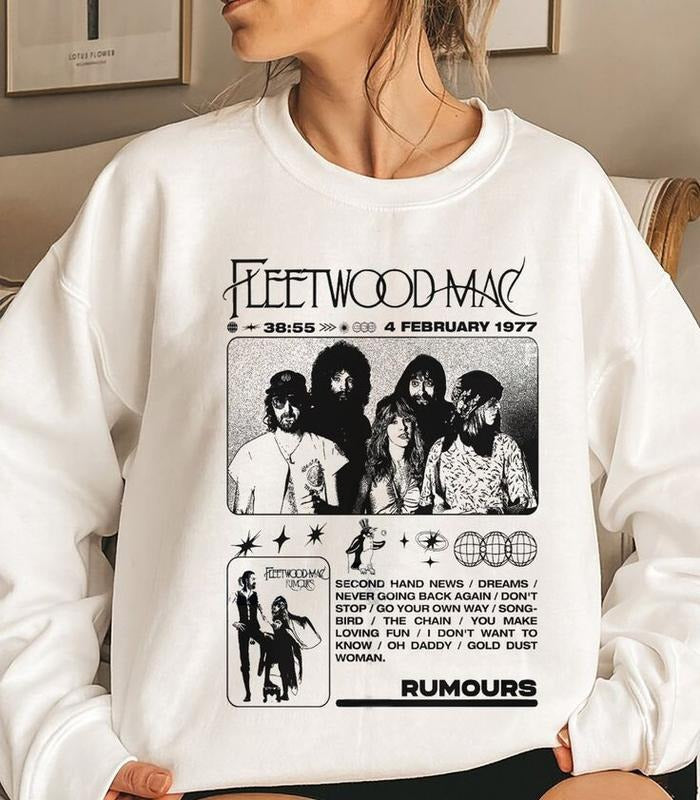 Fleetwood Mac Rumours 1977 Sweatshirt, retro Fleetwood Mac Sweatshirt, music Fleetwood Mac Band