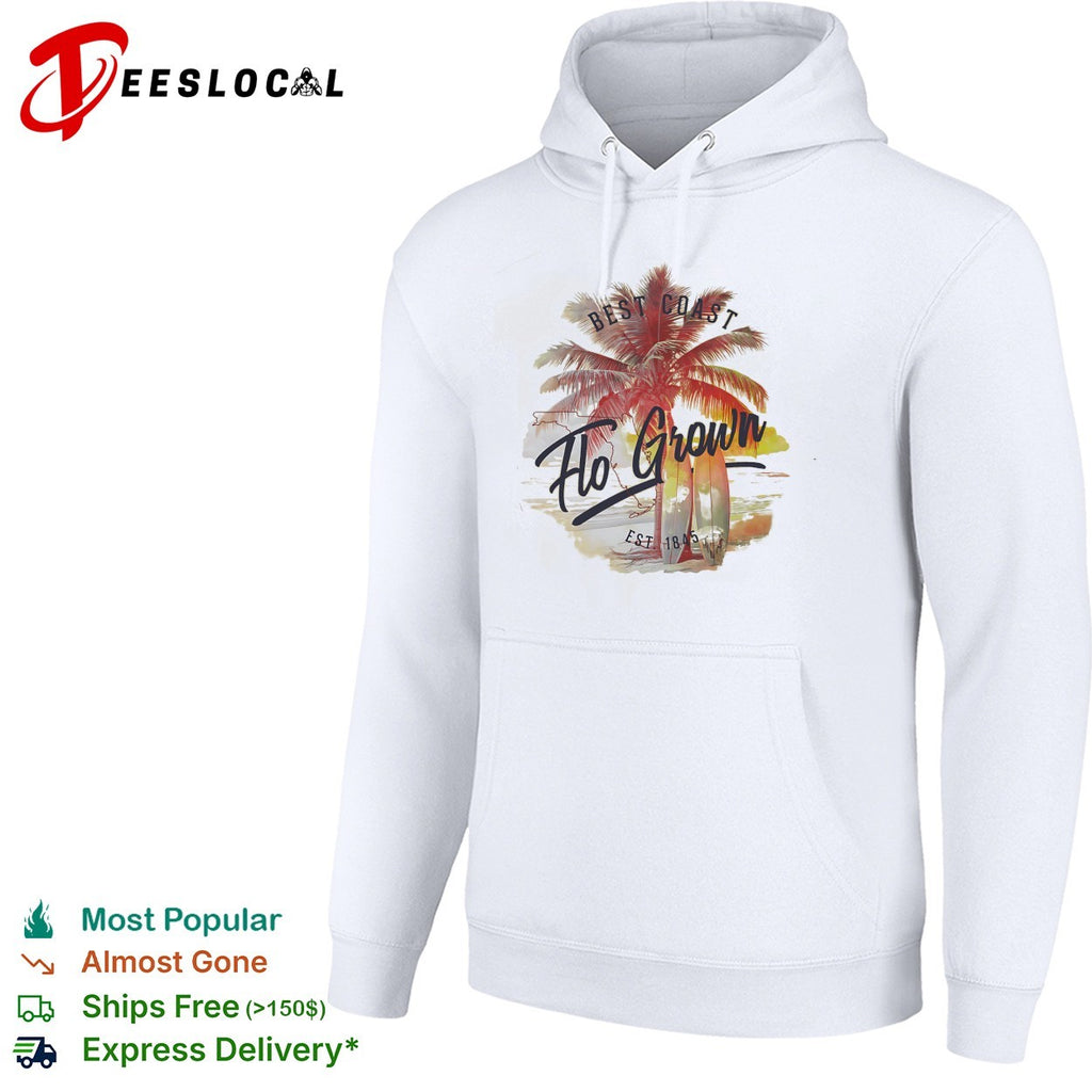 FloGrown best coast palm trees beach shirt