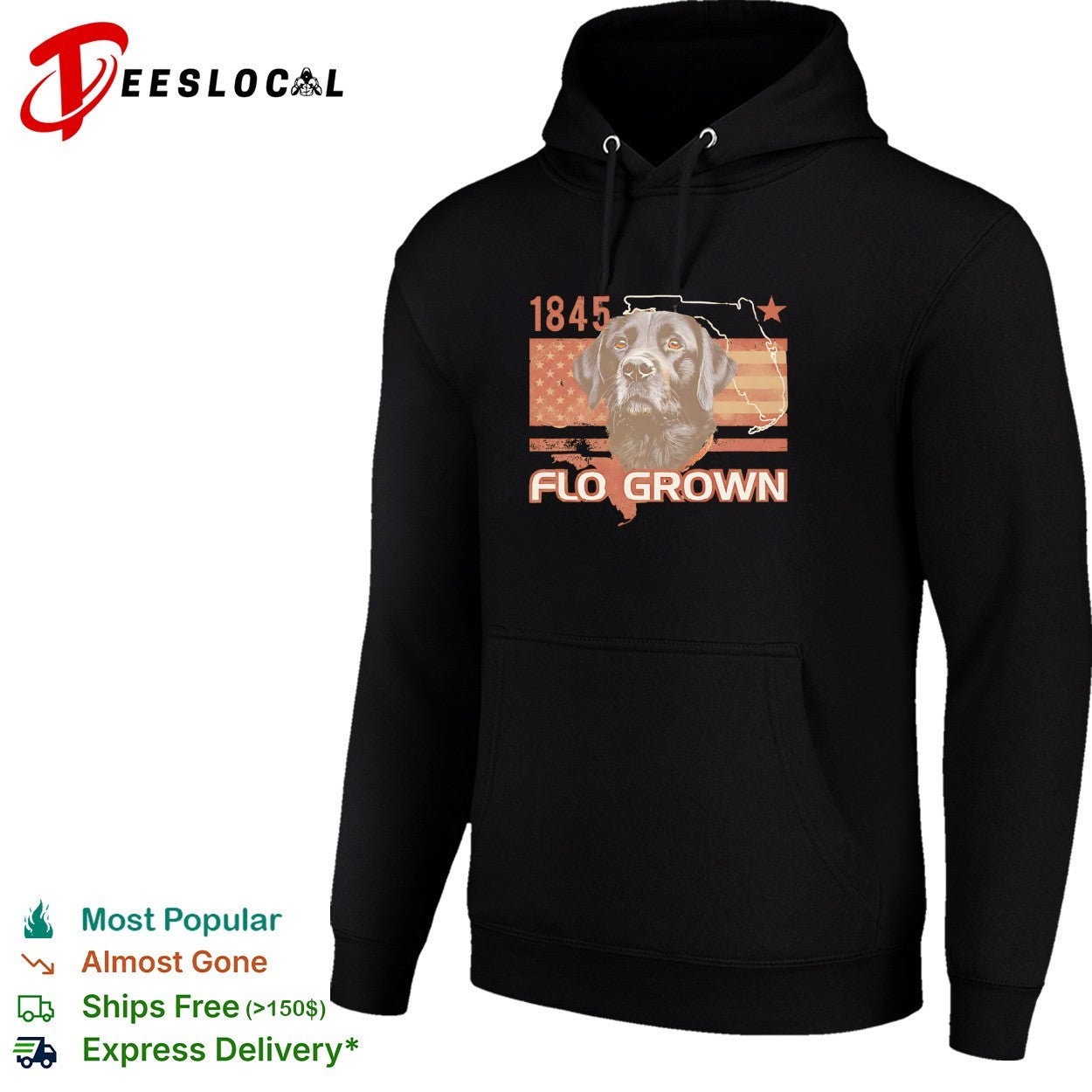 FloGrown black lab Florida 1845 shirt