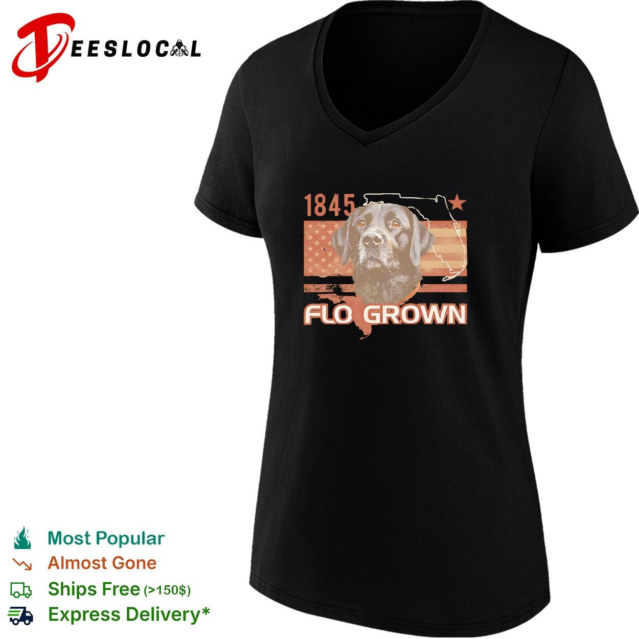 FloGrown black lab Florida 1845 shirt