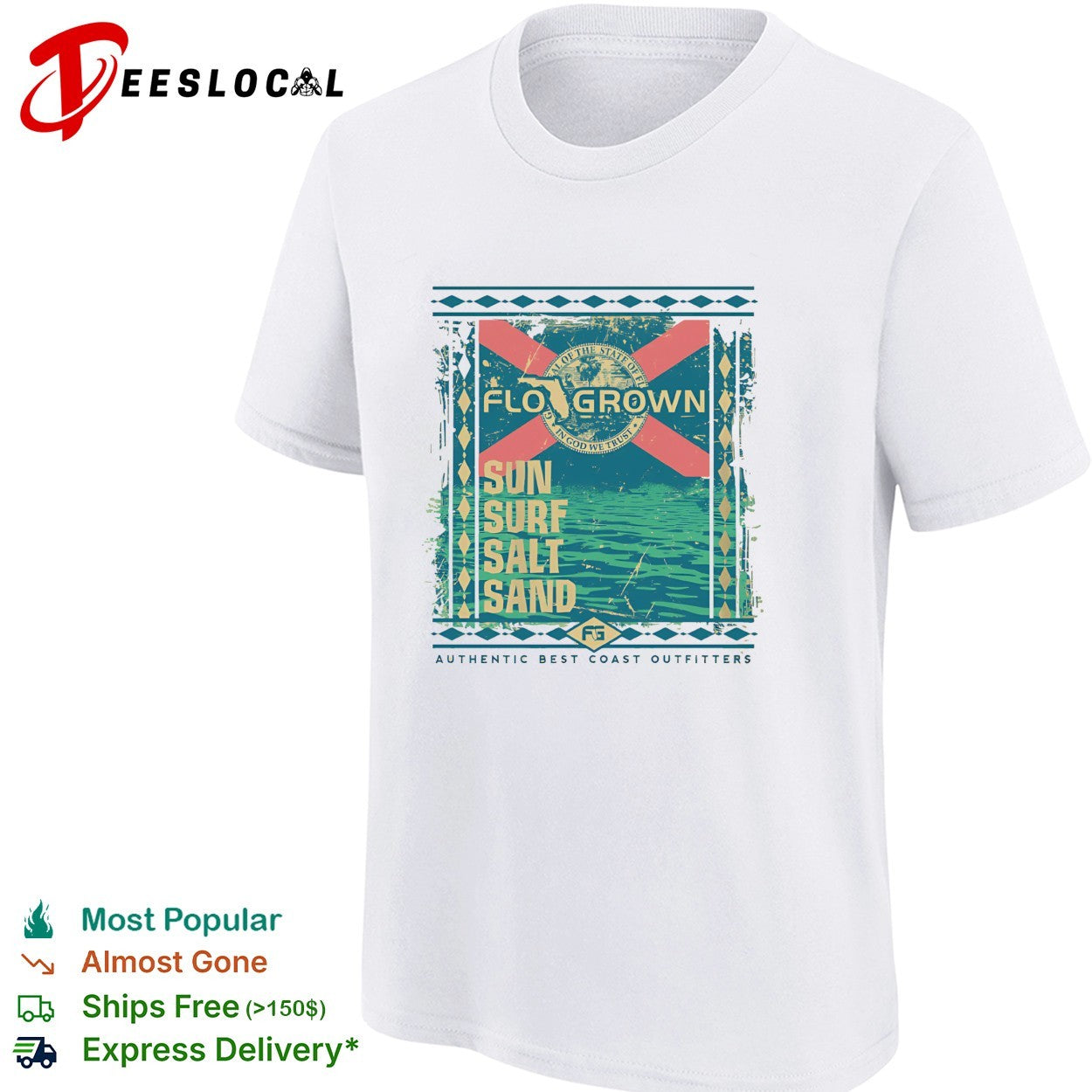 FloGrown sun surf salt sand beach shirt
