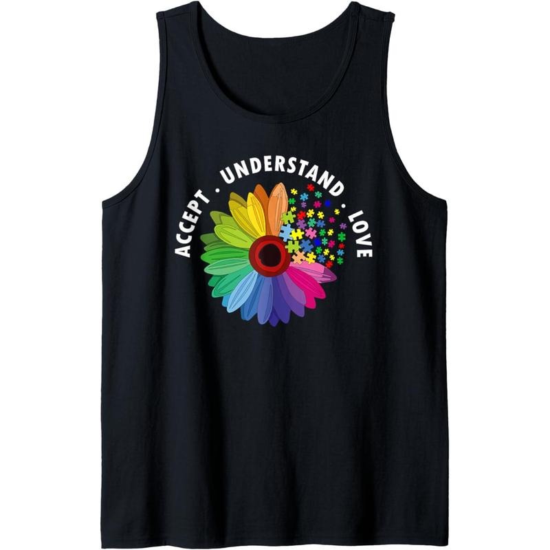 Floral Autism Awareness Daisy Flower For Men Women Kids Tank Top MADE IN USA T-Shirts, Hoodie, Sweatshirt | CiraTrend.com