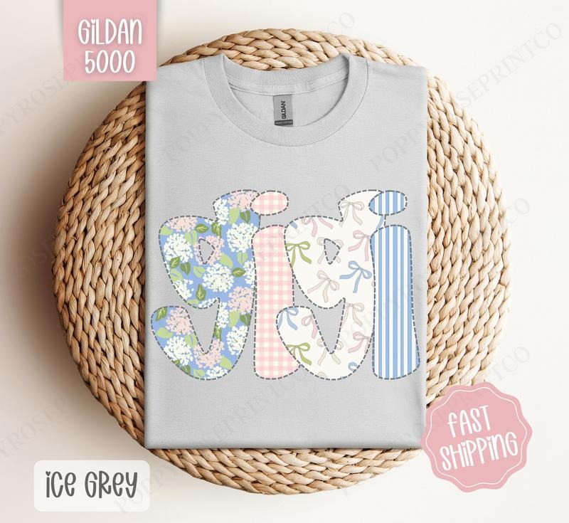 Floral Gigi Gildan Shirt, Cute Spring Grandma Tshirt, Coquette Gigi Tee Hoodie, Sweatshirt | CiraTrend.com