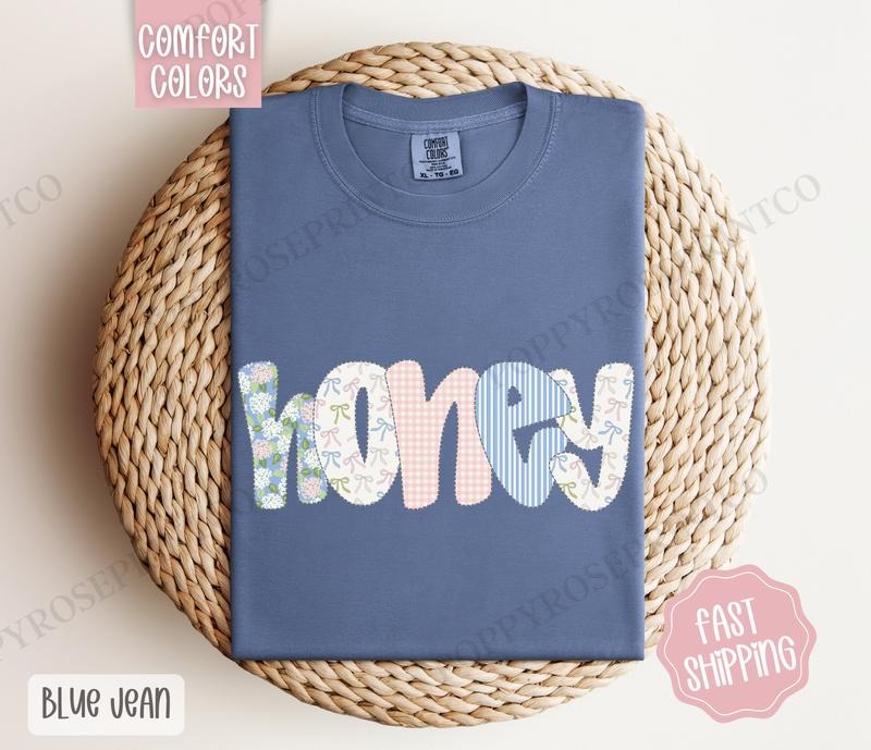 Floral Honey Comfort Colors Shirt, Cute Spring Grandma Tshirt, Coquette Honey Tee Hoodie, Sweatshirt | CiraTrend.com