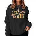 Floral Lolli Grandma Sweatshirt Crewneck, Christmas Gifts, Mothers Day Gift for Lolli Grandma Cotton Pullover T-Shirts,...