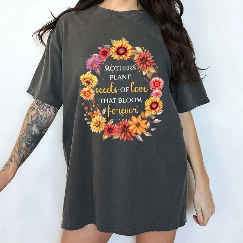 Floral Mama Comfort Colors Shirt, Gift For Mom, Mother's Day Gift, Respect Mama Clothing, Mothers Plant Seeds Of Love Outfits, Womenswear