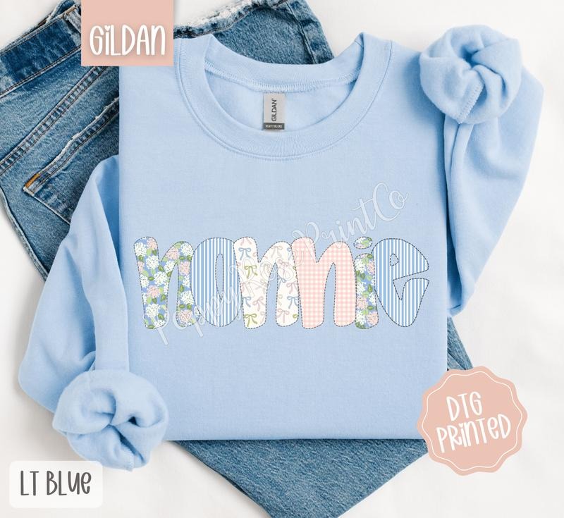 Floral Nonnie Sweatshirt, Cute Grandma Sweater, Coquette Crewneck T-Shirts, Hoodie | CiraTrend.com
