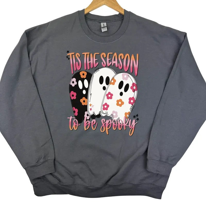 Floral Spooky Season Sweatshirt 'NLB' T-Shirts, Hoodie | CiraTrend.com