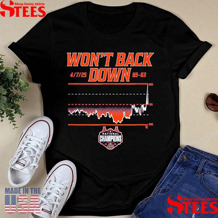 Florida Basketball Won’t Back Down National Champs NCAA T-Shirt