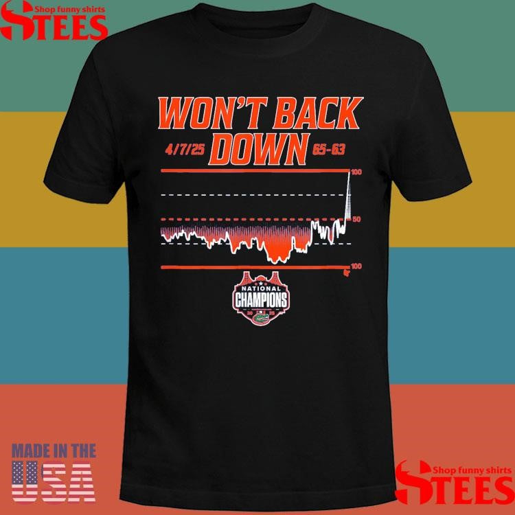 Florida Basketball Won’t Back Down National Champs NCAA T-Shirt