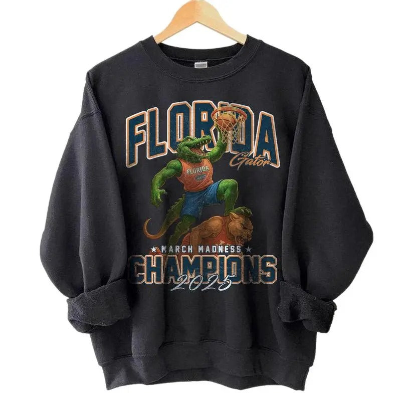 Florida Gators Basketball NCAA Champion Sweatshirt, NCAA National Champion Sweatshirt, 2025 March Madness Winners,...