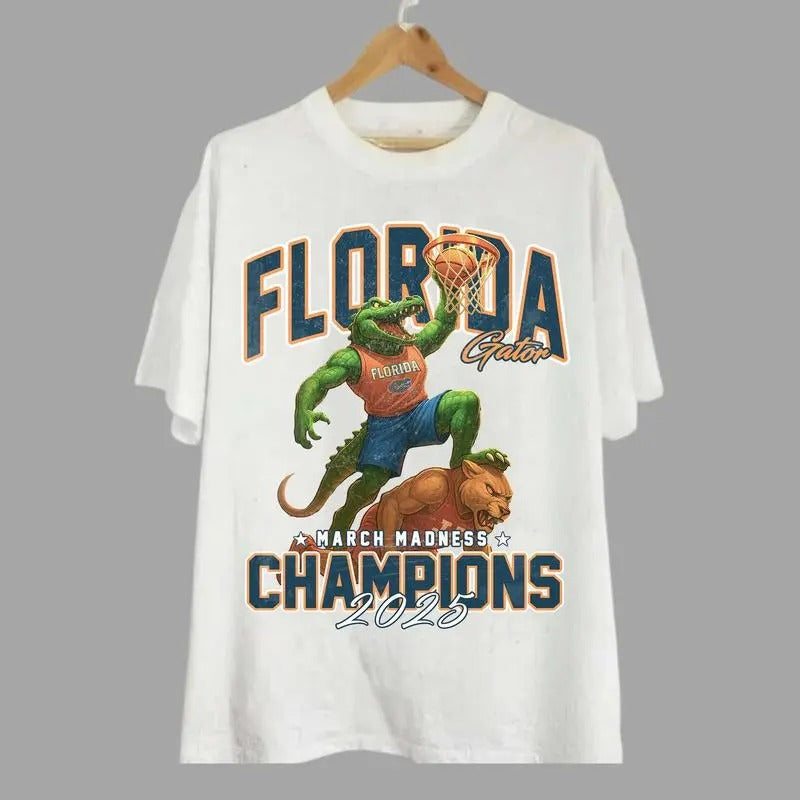 Florida Gators Basketball NCAA Champion Tshirt, NCAA National Champion Shirt, 2025 March Madness Winners, Graphic tees...