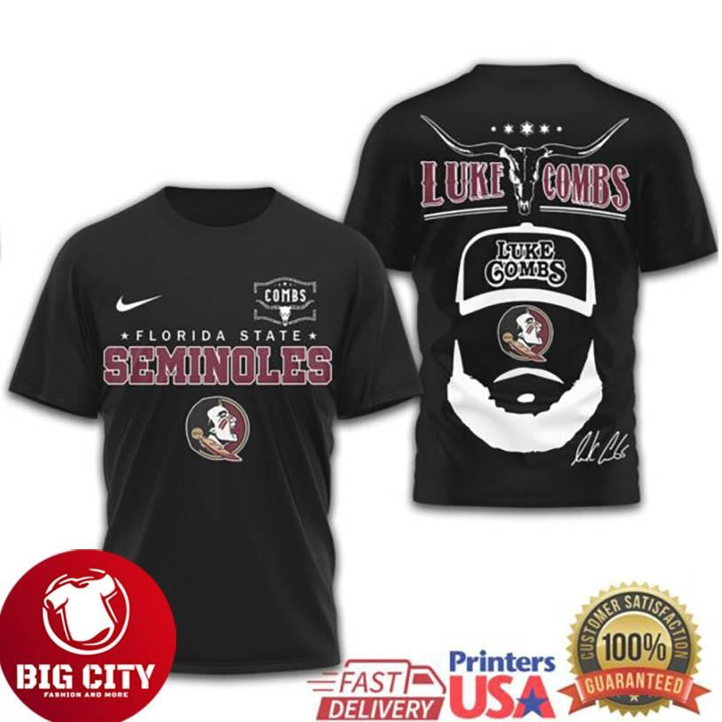 Florida State Seminoles Official NCAA Luke Combs Two Sided Shirt