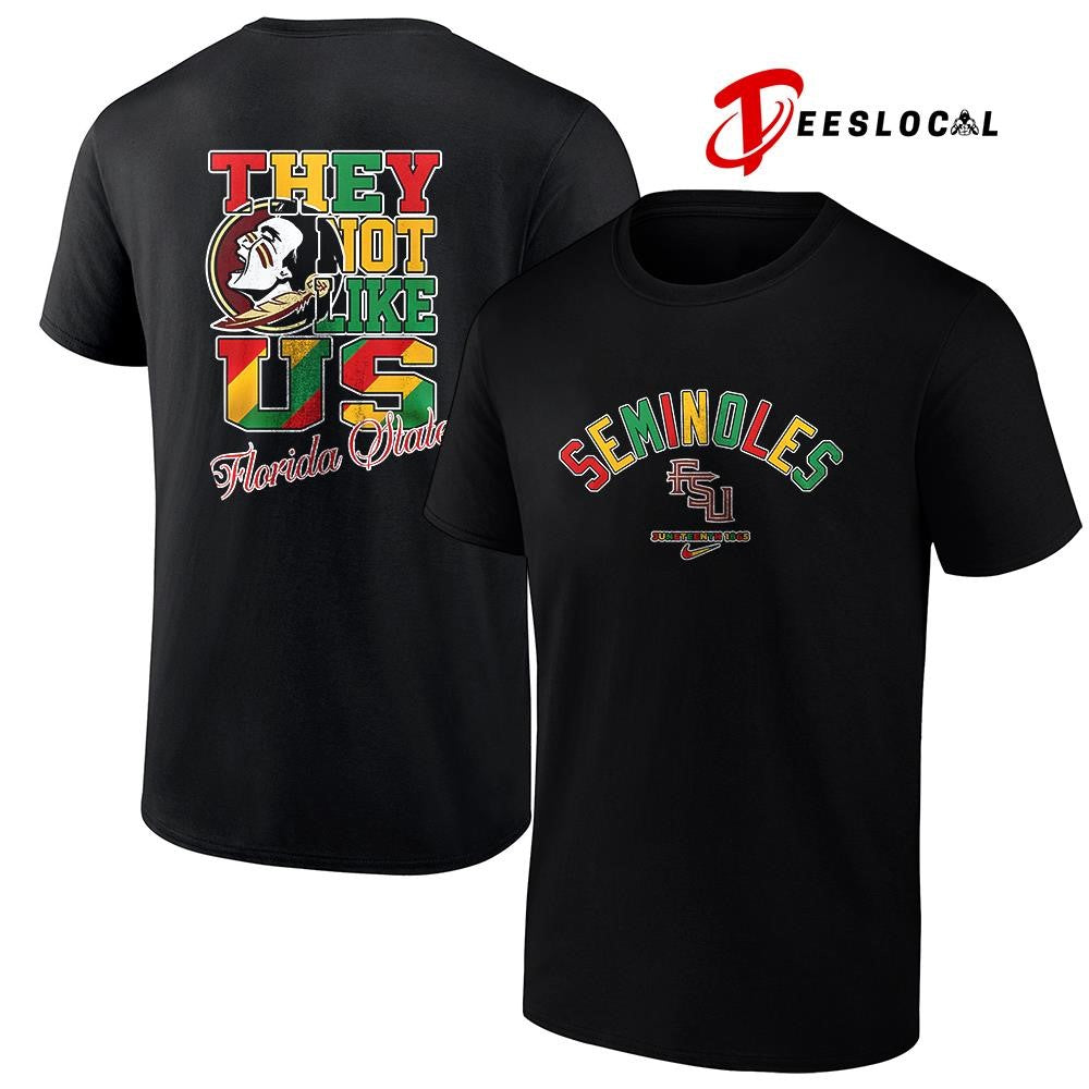 Florida State Seminoles x Juneteenth they not like us shirt