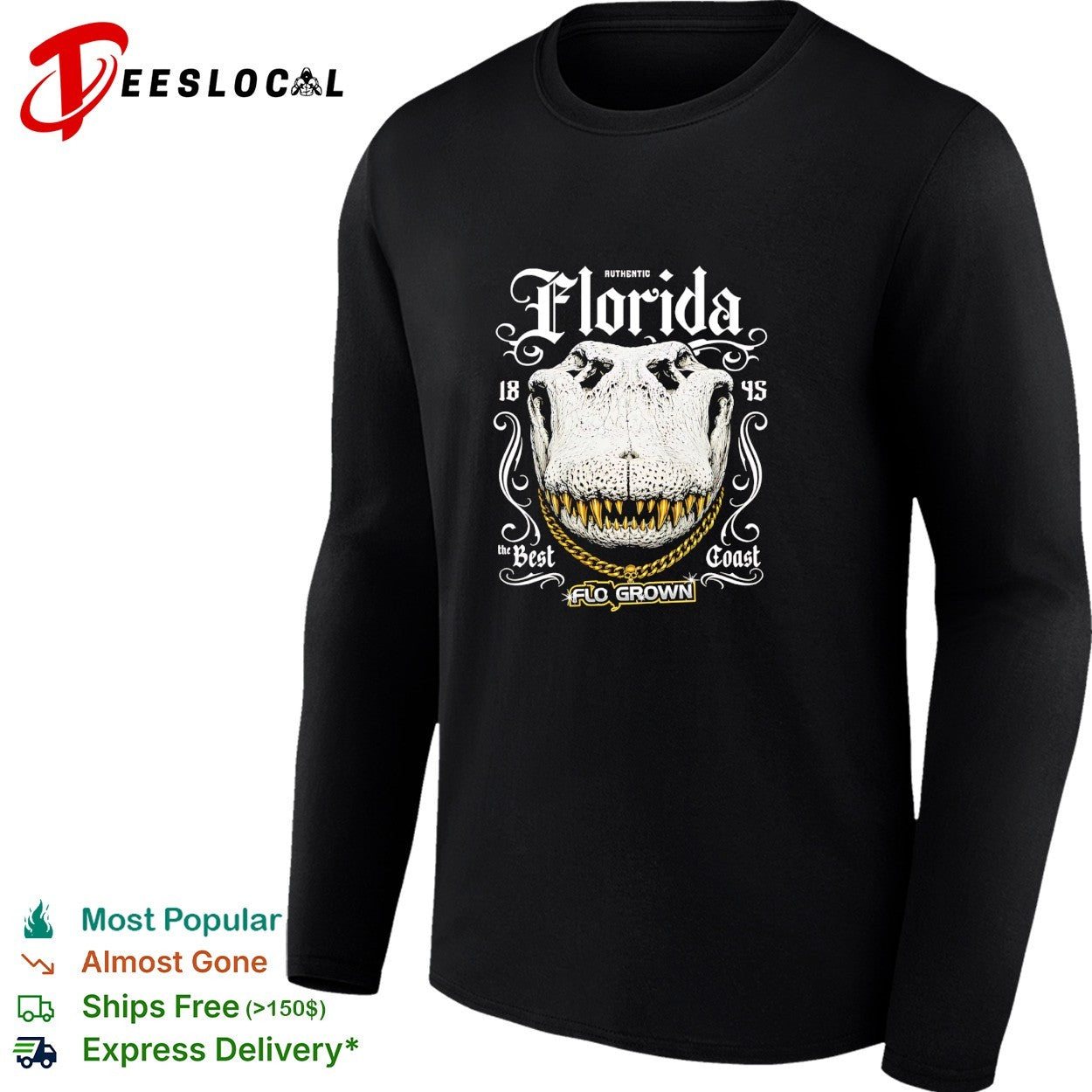 Florida gator authentic 1845 best coast shirt
