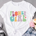 Flower Girl Shirt, Retro Flower Girl Gift T-Shirt, Matching Bridesmaid Proposal Tee, Wedding Party Tee, Bridal Shower...