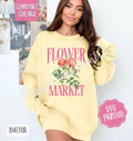 Flower Market Comfort Colors Sweatshirt, Fruit Summer Sweater, Cute Women's Crewneck T-Shirts, Hoodie | CiraTrend.com