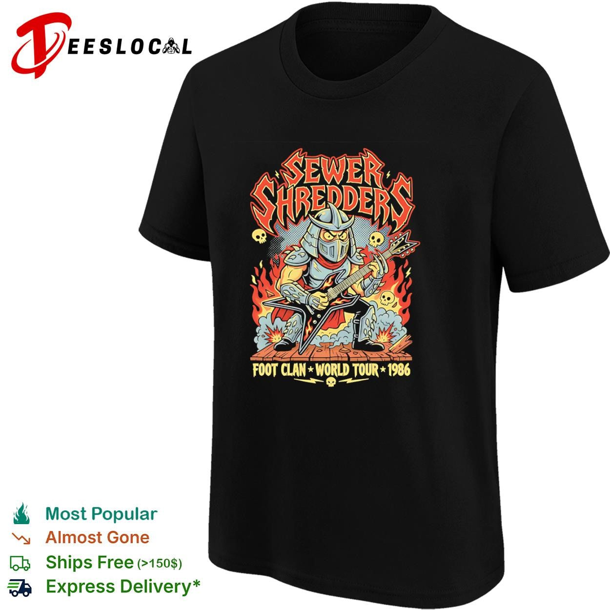 Foot Clan World Tour 1986 Sewer Shredders shirt