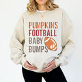 Football Baby Bumps Pregnancy Announcement Sweatshirt, Fall Maternity Sweater, Football Baby Reveal Halloween...